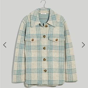 Madewell Boiled Wool Shirt-Jacket in Plaid XXSMALL NG712